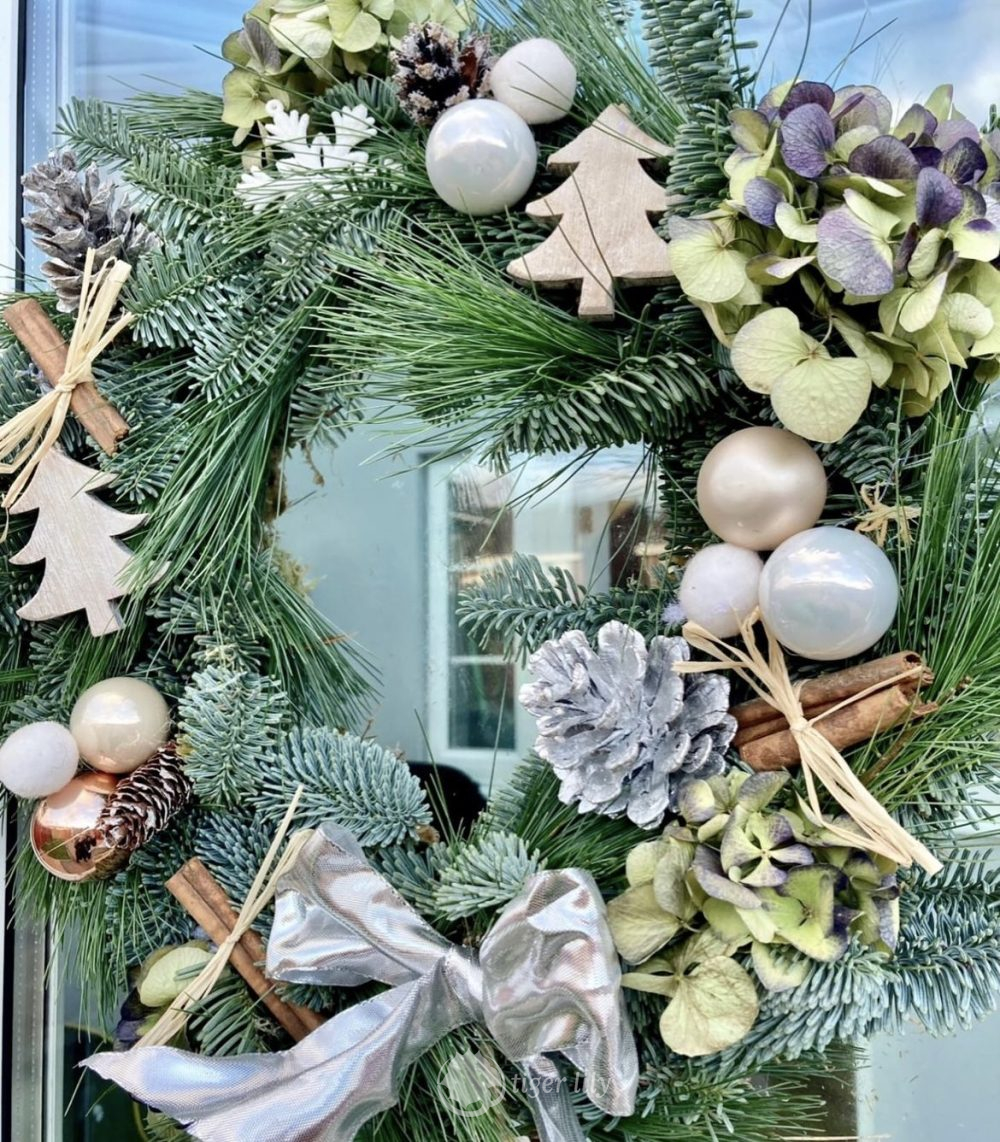 Christmas wreath making