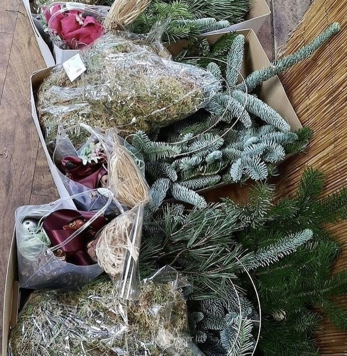 Christmas wreath making