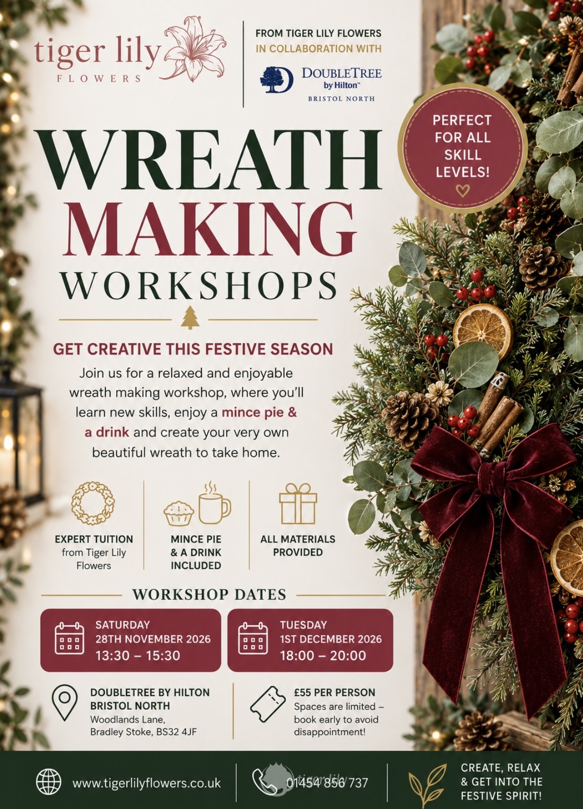 Christmas wreath making